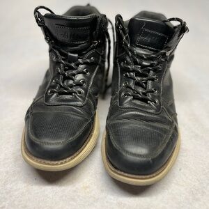 Arkbird Oxfords Men's Black Leather Office‎ Casual High Top Sneakers Size 10